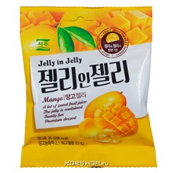 Мармелад с жидким центром Манго Jelly in Jelly Seoju, Корея, 26 г