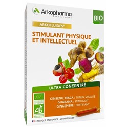 Arkopharma Arkofluides Stimulant Physique et Intellectuel Bio 20 Ampoules