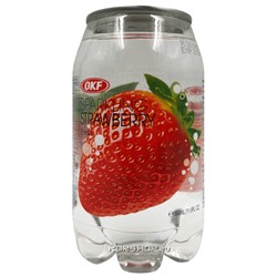 Газированный напиток со вкусом клубники Sparkling OKF, Корея, 350 мл Акция