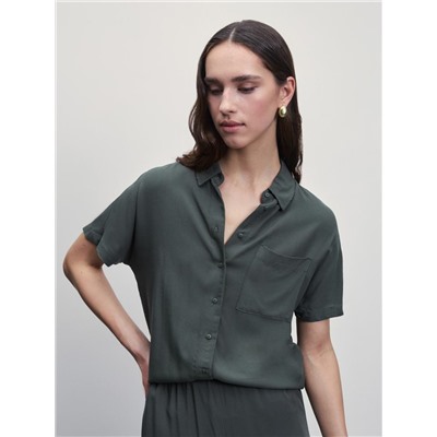 блузка женская хаки/оливковый