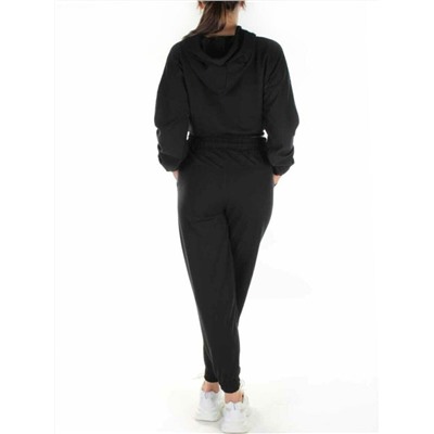Y276 BLACK Спортивный костюм женский (100% хлопок)
