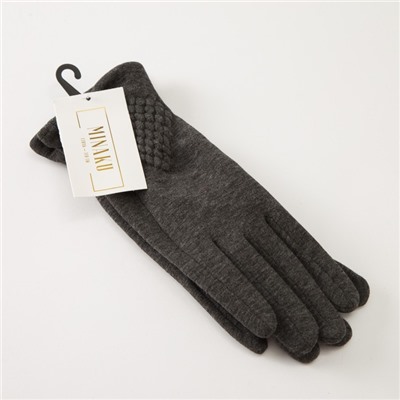 Перчатки женские MINAKU "Стиль", размер 19,  цвет серый