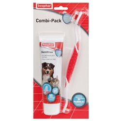 Beaphar Combi-Pack Dentifrice and Brosse pour Chiens et Chats