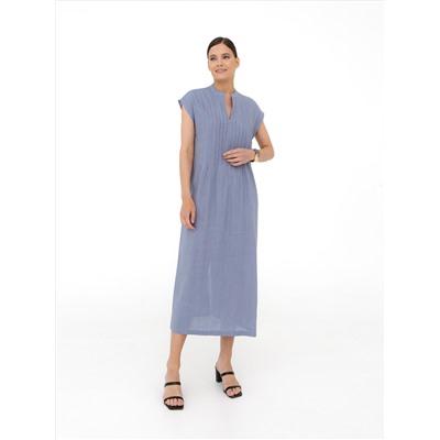 Платье женское ВЛ-3851-ИЛ23 серо-голубое