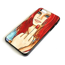 Чехол для iPhone 5/5s "Fuck" (девушка)