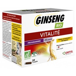 Ortis Ginseng Bio Vitalit? 20 Fioles
