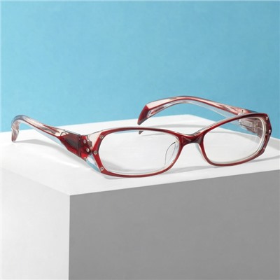 Готовые очки Восток 8852, цвет бордовый, отгиб.дужка, +1,75