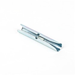 Соединитель трубы для металлического карниза, цинк, диаметр 19 мм (фирменная упаковка) (df-100888)