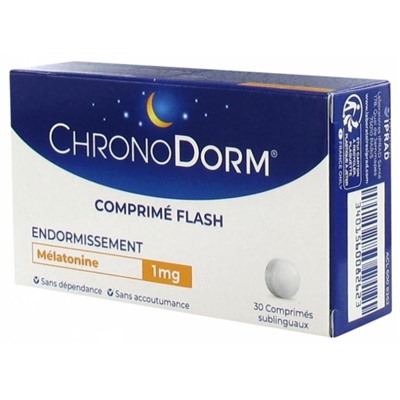 Laboratoires IPRAD ChronoDorm M?latonine 1 mg 30 Comprim?s Sublinguaux