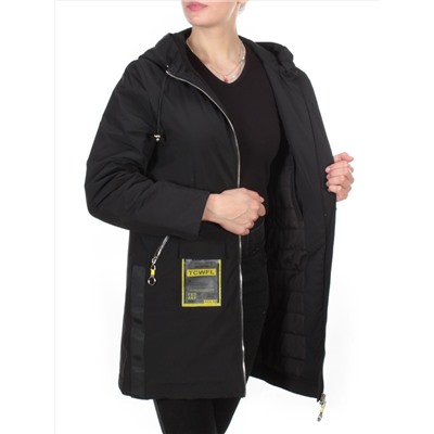 0828 BLACK Куртка демисезонная женская RIKA (100 гр. синтепон)