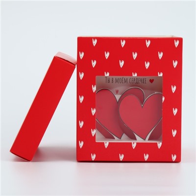 Коробка складная с 3D эффектом «С любовью», 11 х 11 х 13 см