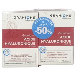 Granions Acide Hyaluronique Lot de 2 x 60 G?lules V?g?tales