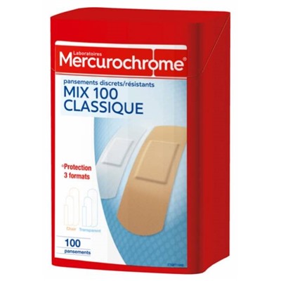 Mercurochrome Classiques Multi-Format 100 Pansements