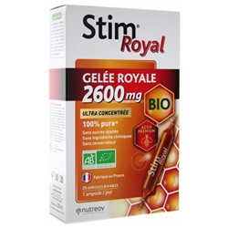 Nutreov Stim Royal Gel?e Royale 2600 mg Bio 20 Ampoules