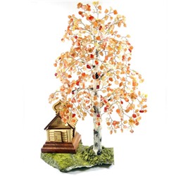 Береза скульптурная из сердолика - дерево счастья - для ОПТовиков