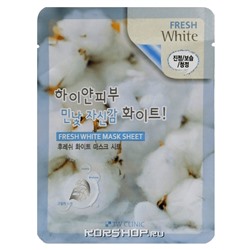 Осветляющая тканевая маска для лица с растительными экстрактами Fresh 3W Clinic, Корея, 23 мл Акция