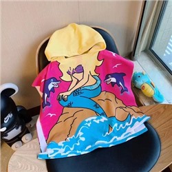 Детское полотенце с капюшоном, арт КД105, цвет: Русалка 33, размер M 0-120