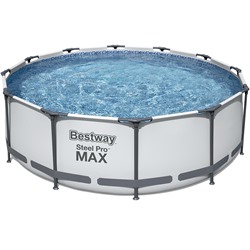 Бассейн каркасный Steel Pro Max с ф.-насосом и лестн. 366х 100 см, 9150 л, Bestway 56418