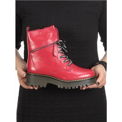 B2002W-420V RED Ботинки зимние женские (натуральная кожа, натуральный мех)