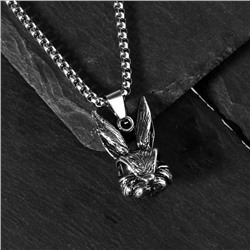 Кулон «Кролик» ANGRY, цвет чернёное серебро, L=70 см