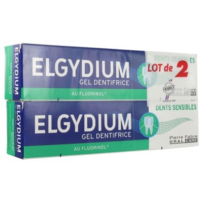 Elgydium Gel Dentifrice Dents Sensibles Lot de 2 x 75 ml