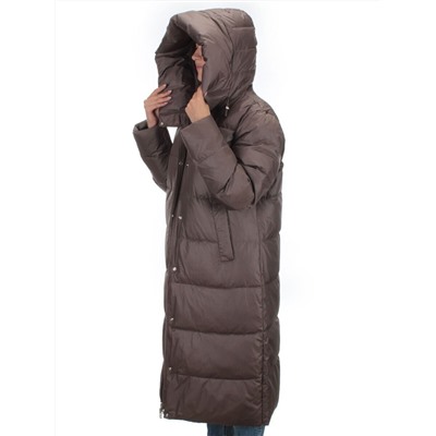H-2203 BROWN Пальто зимнее женское (200 гр .холлофайбер)