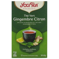 Yogi Tea Th? Vert Gingembre Citron Bio 17 Sachets