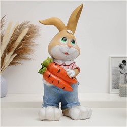 Копилка "Заяц с морковкой" 52х26х23см