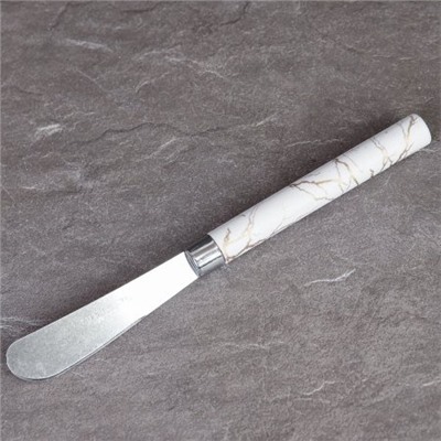 Нож для масла 5х17 см / TV-1253 /уп 5/360/ белый