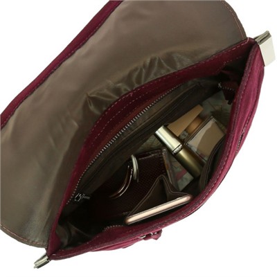 Женская замшевая сумка 350-1 WINE RED