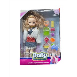 Кукла на шартирах коллекционная Baby с аксессуарами 30см (в ассортименте)