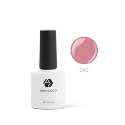 ADRICOCO Цветной гель-лак для ногтей №040, пыльно-розовый, 8 мл