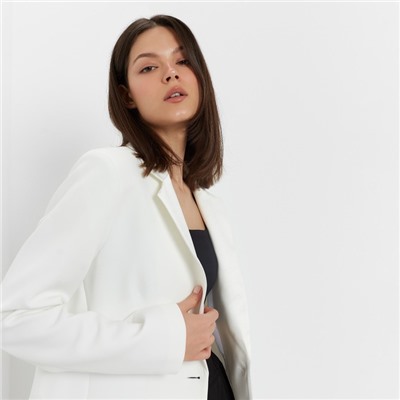 Пиджак женский MINAKU: Classic цвет белый, р-р 46
