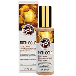 ENOUGH Тональный крем для лица ЗОЛОТО Rich Gold Double Wear Radiance Foundation SPF50+ PA+++ (23), 100 мл