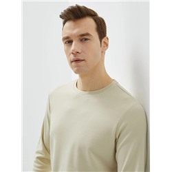 Базовая мужская футболка с круглым вырезом и длинным рукавом