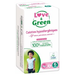 Love and Green Culottes Hypoallerg?niques 16 Culottes Taille 6 (+ 16 kg)