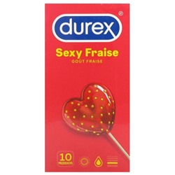 Durex Sexy Fraise 10 Pr?servatifs