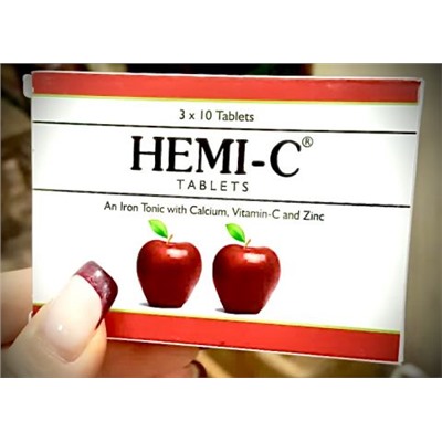 Хеми-С таблетки Hemi-C Tab Arya Aushadhi Pharmaceuticals , 30 шт.при дефиците железа и железодефицитной анемии.