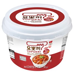 Рисовые палочки Токпокки в остро-пряном соусе Hot&Spicy Yopokki в чашке, Корея, 180 г Акция