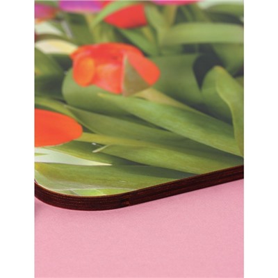 Доска разделочная деревянная Avanti-stile «Тюльпаны», 29×21 см