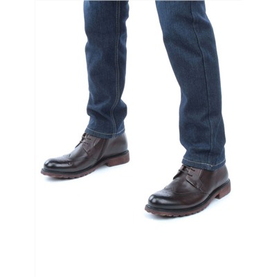 01-H9053-B1-SW5 BROWN Ботинки демисезонные мужские (натуральная кожа)