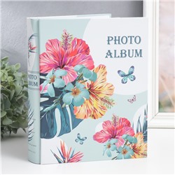 Фотоальбом на 200 фото 10х15 см "Тропические цветы" 5,8х20,5х26 см