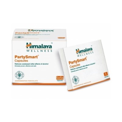 HIMALAYA PARTY SMART CAPS предотвращает развитие симптомов похмелья,5кап