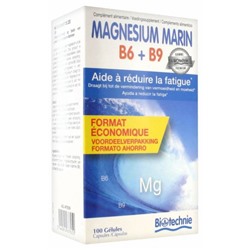 Biotechnie Magnesium Marin B6 B9 100 G?lules