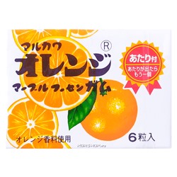 Жевательная резинка со вкусом апельсина Marukawa (6 шариков), Япония, 8 г