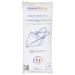 FRANPROTEC Masque Filtration FFP2 NR 10 Masques