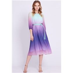 Платье Bazalini 4735 бирюза-фиолетовый