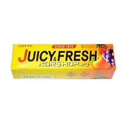 Жевательная резинка «Juicy Fresh» Lotte, Южная Корея, 26 г. Акция