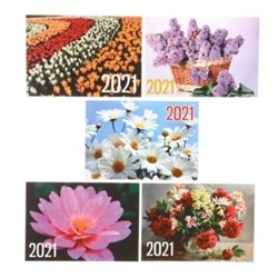 Карманный календарь «Цветы — 2» 2021 год МИКС
