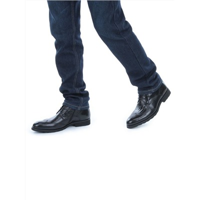 01-H9003-D25-SW3 BLACK Ботинки демисезонные мужские (натуральная кожа)